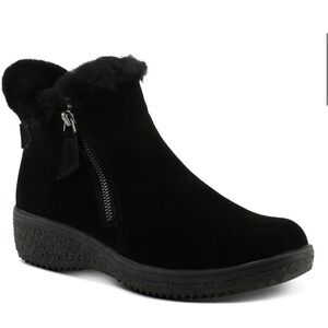 SPRING STEP | Black Suede Leather Republic Boot